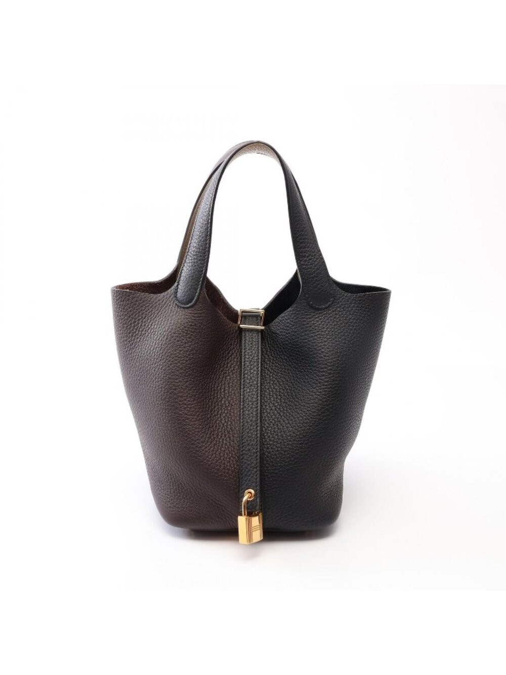 Hermes Handbag Picotin Lock PM Macassar Beige Marfa Black Casaque